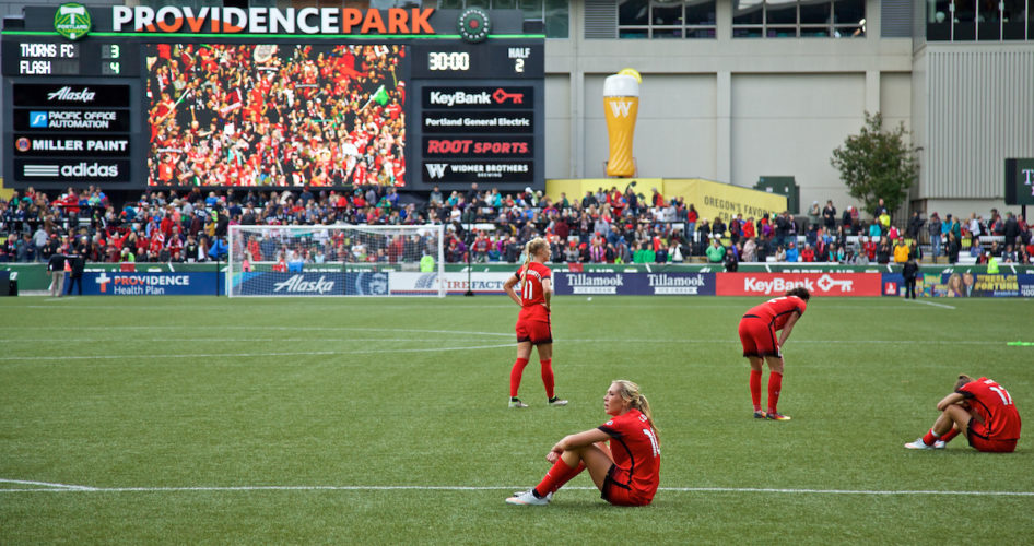 The 2016 Thorns after their semifinal loss to the Western New York Flash