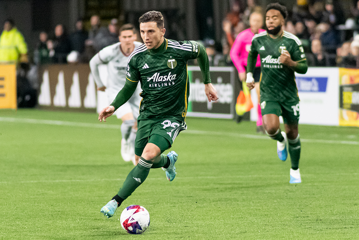 Nathan Fogaça started his first game of 2023 for the Portland Timbers versus St. Louis City SC on March 11.Photo Taken by Kris Lattimore.
