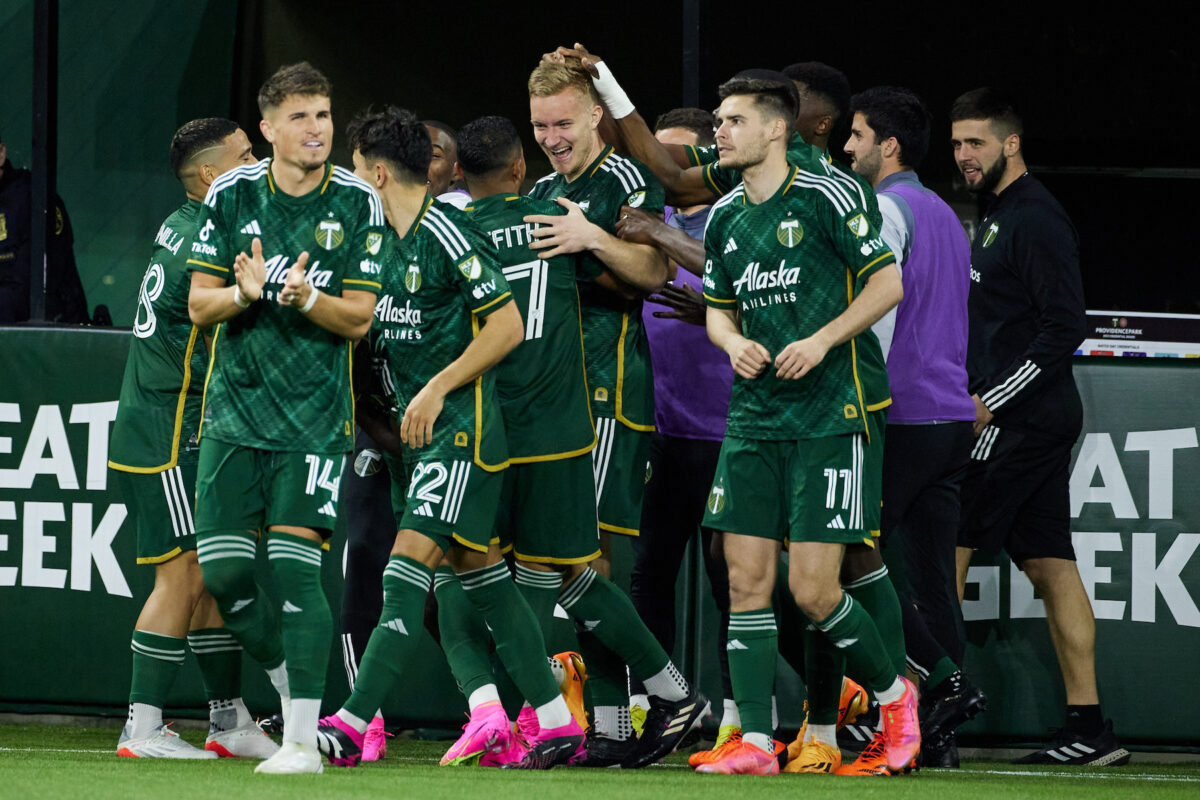 April 26 2023; Portland, OR, USA; Timbers vs Orange County SC in the US Open Cup at Providence Park. Photo: Craig Mitchelldyer-Portland Timbers